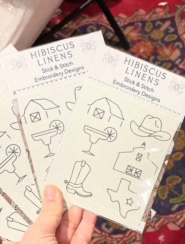 Round Top Blue Hills Peel and Stick Patterns Hibiscus Linens