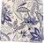 Block Print Blue Poinsettia Cloth Napkin