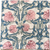 Block Print Pink Lily White Cloth Napkin