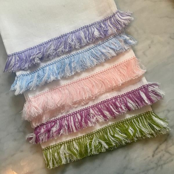 Linen Bath Towel  Towel with Cotton Tassel Fringe