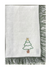 Fringe Dinner Napkin with Hand Stitched Christmas Tree -  Holiday Collection