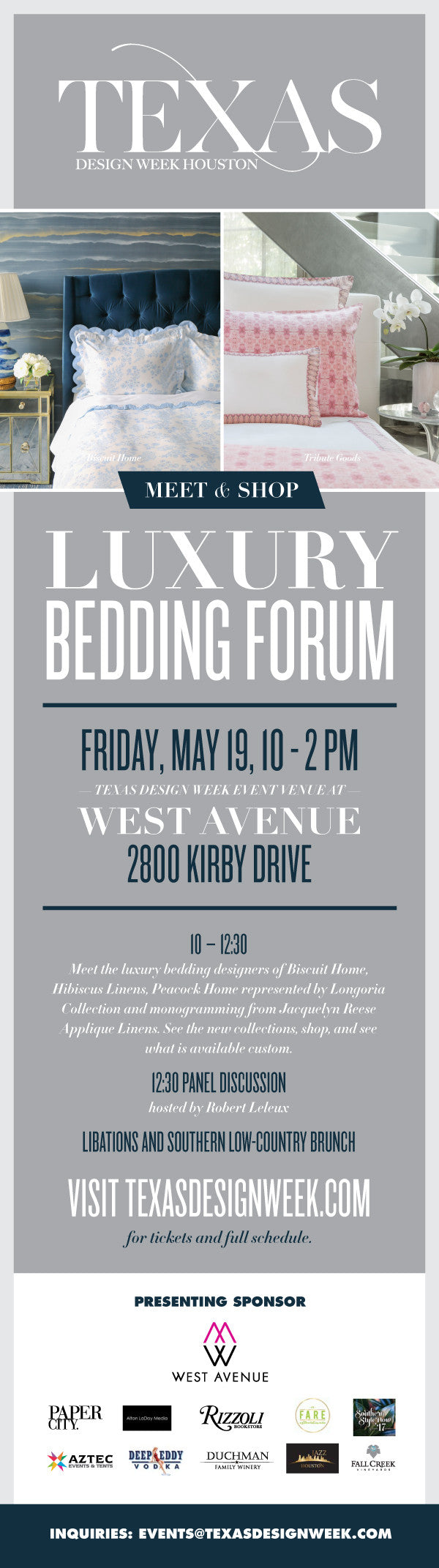 Join us this Friday at the Luxury Bedding Forum!