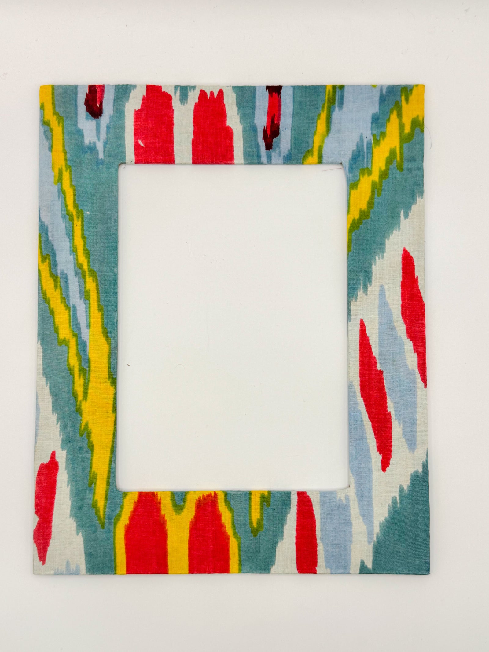 Ikat Light Blue  Fabric Wrapped Mat (2 Sizes Available)