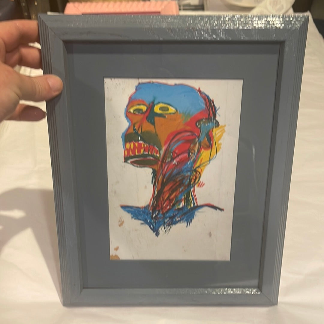 Basquait Man print in gunmetal frame 8x10