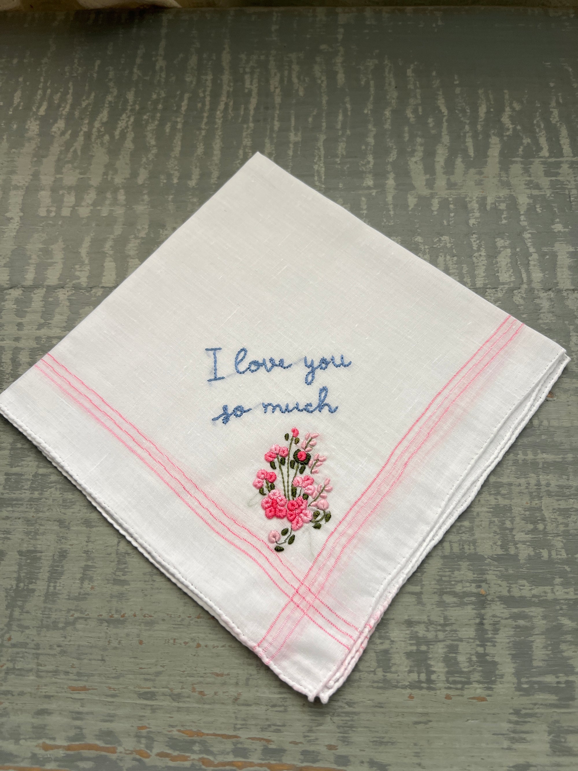 I love you so much-  Handkerchief