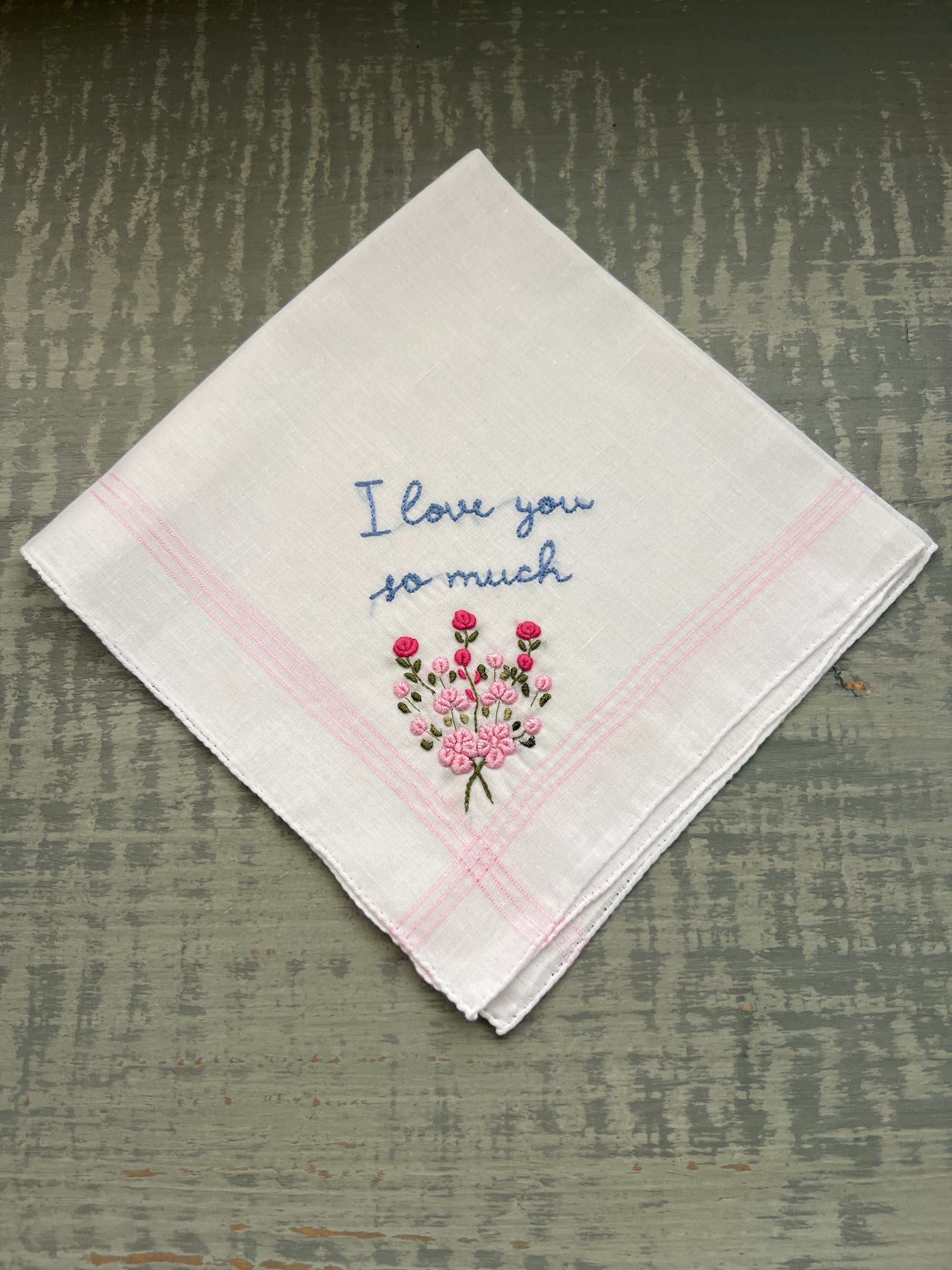 I love you so much-  Handkerchief