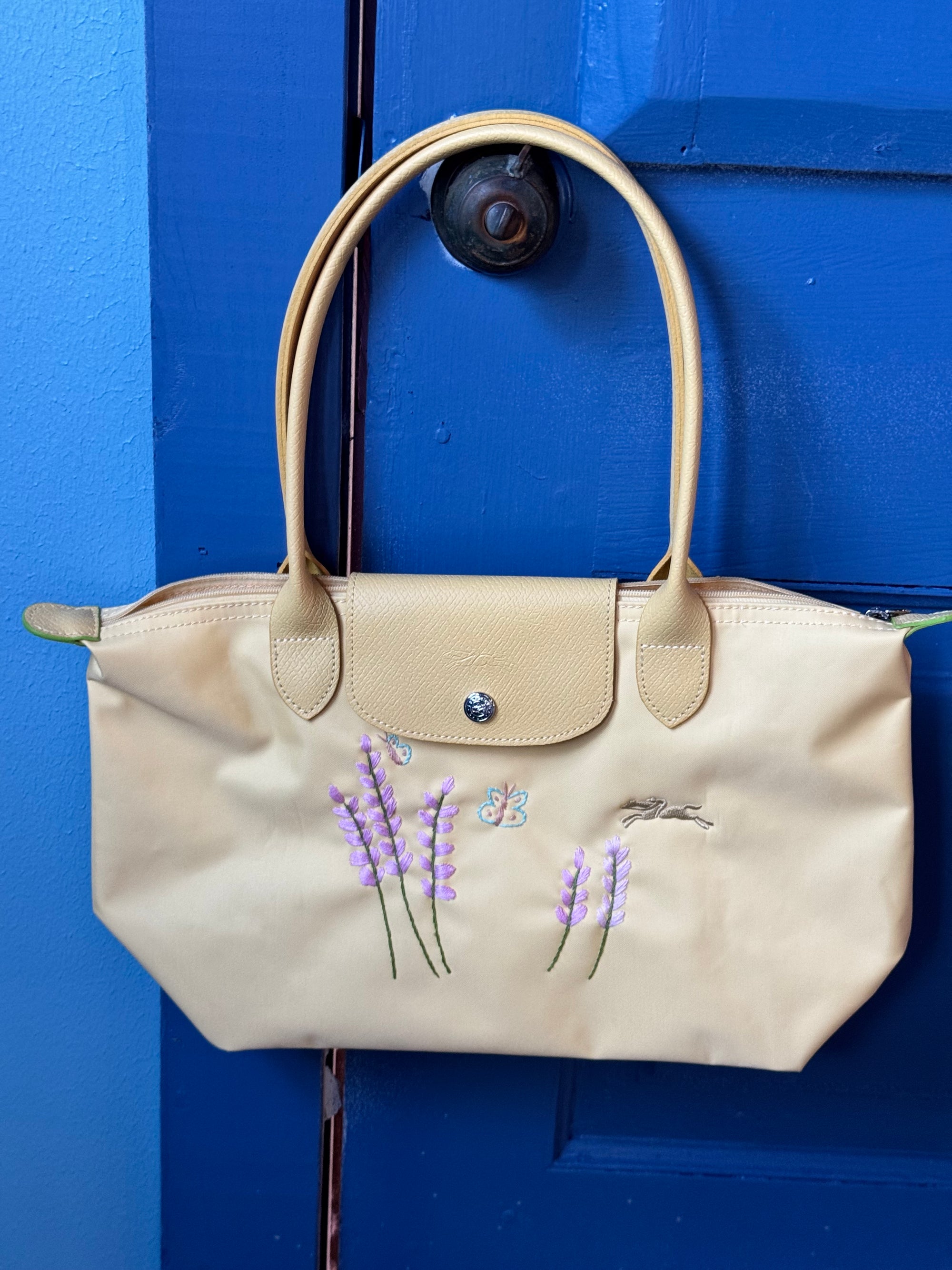 Lavender garden in a yellow sunset Bag