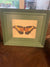 John Darien butterfly print in green frame 16 x 20