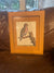 John Derian bird print in orange frame 11x16