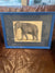 John Derian elephant print in Blue Frame 16x22