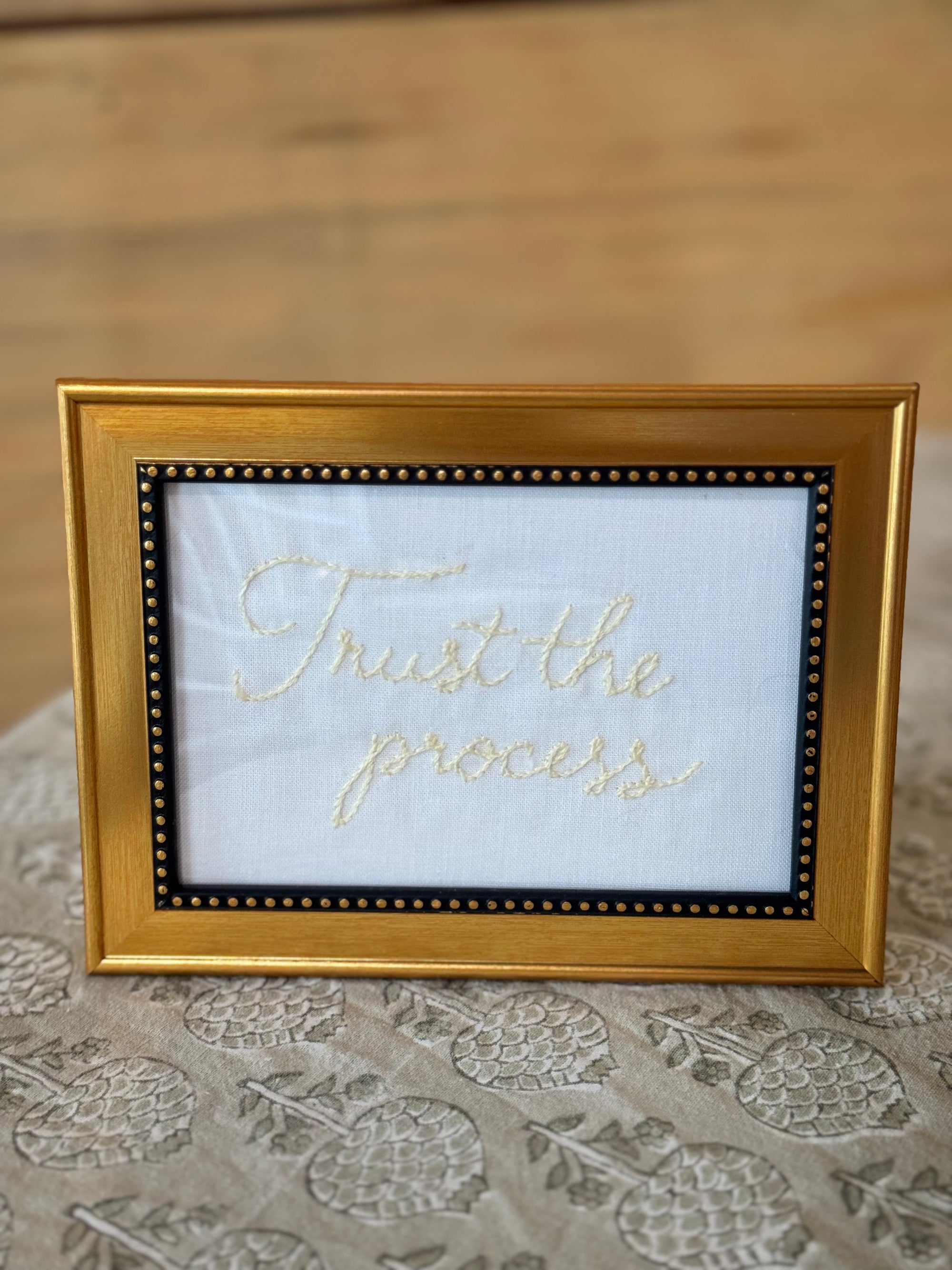 Trust the Process Pretty Words Framed Art