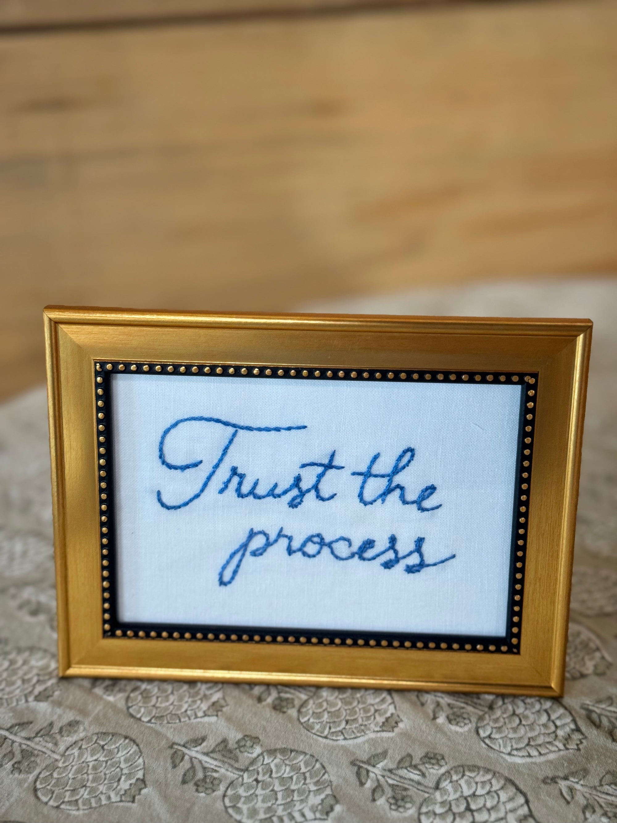 Trust the Process Pretty Words Framed Art