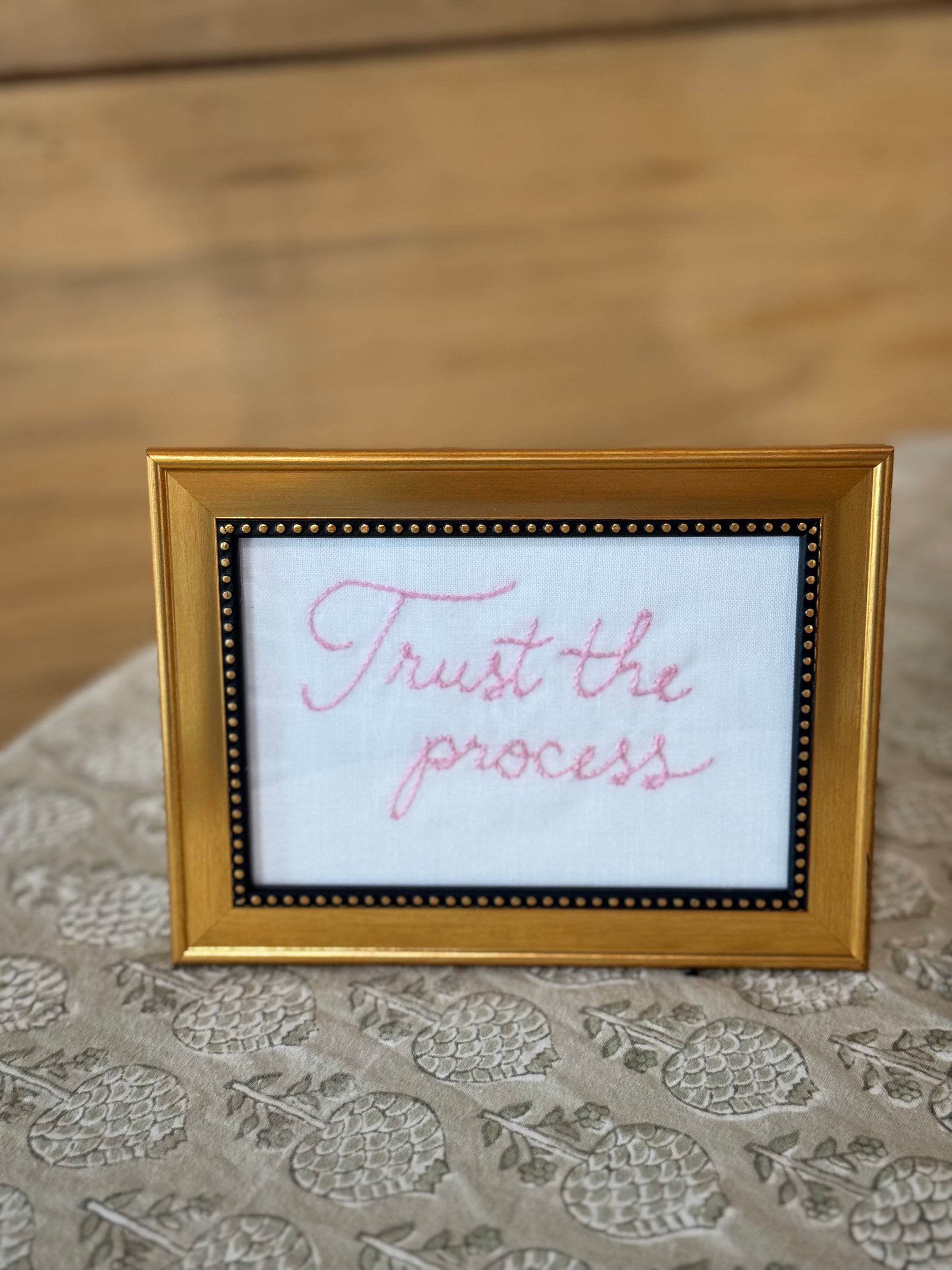Trust the Process Pretty Words Framed Art