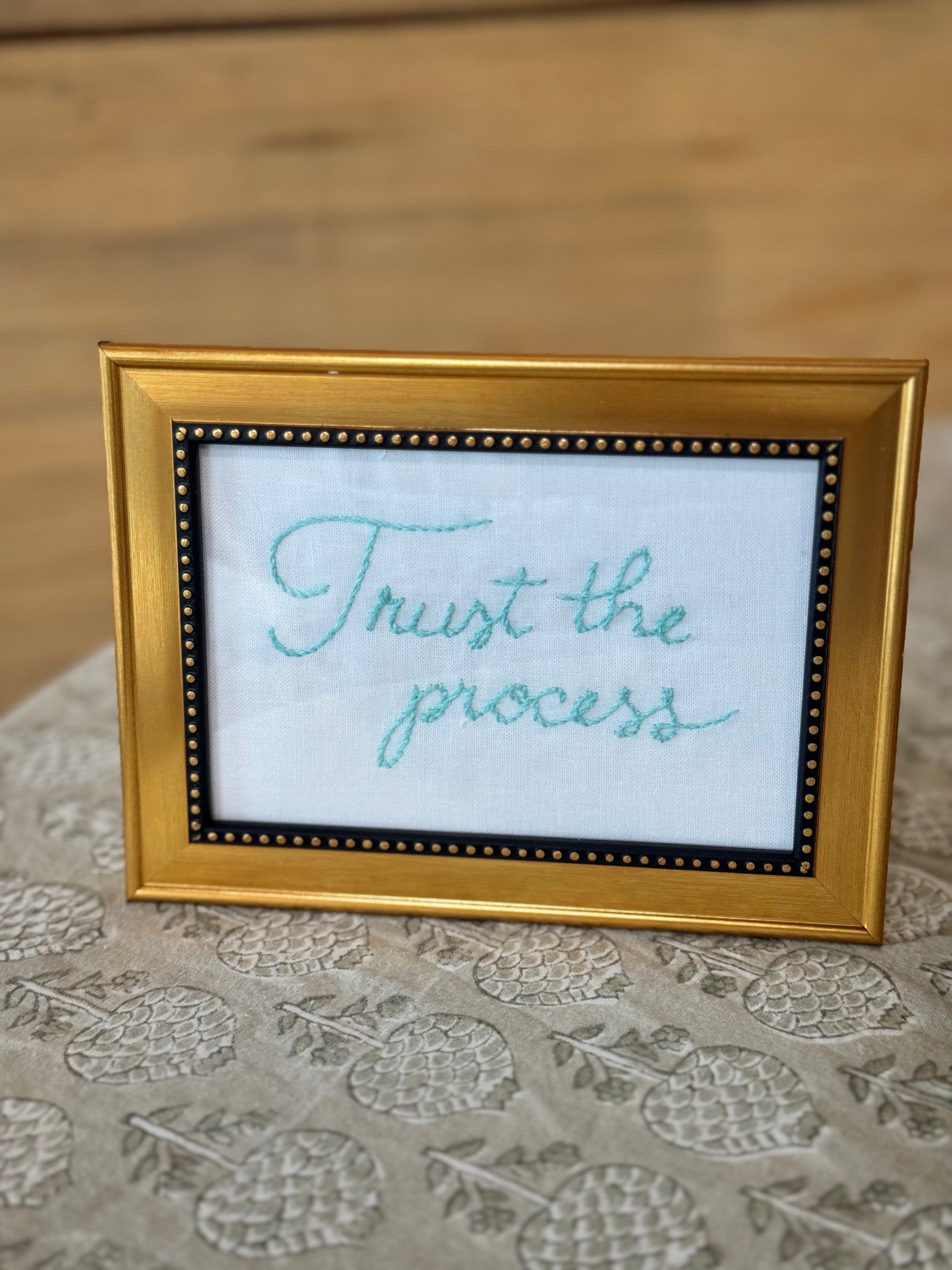 Trust the Process Pretty Words Framed Art