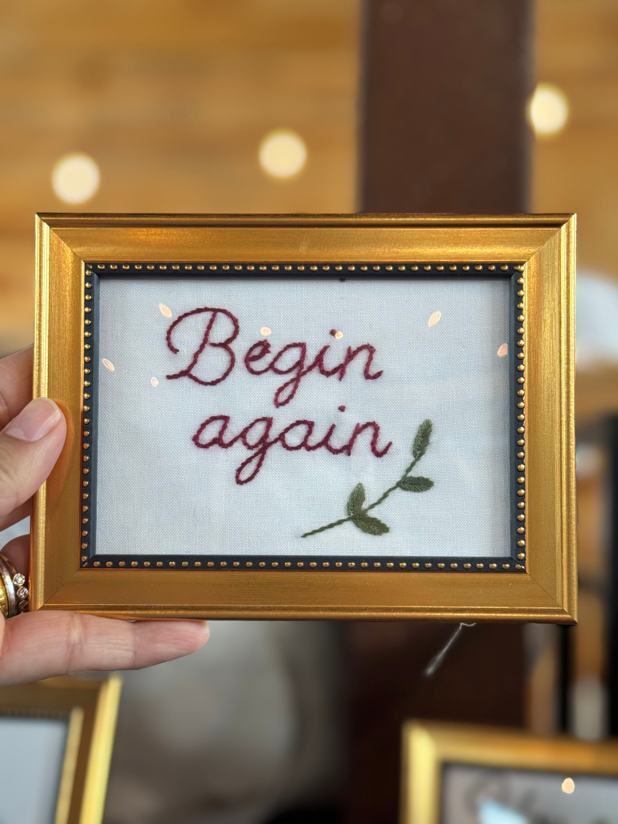 Begin Again - Pretty Words Framed Art