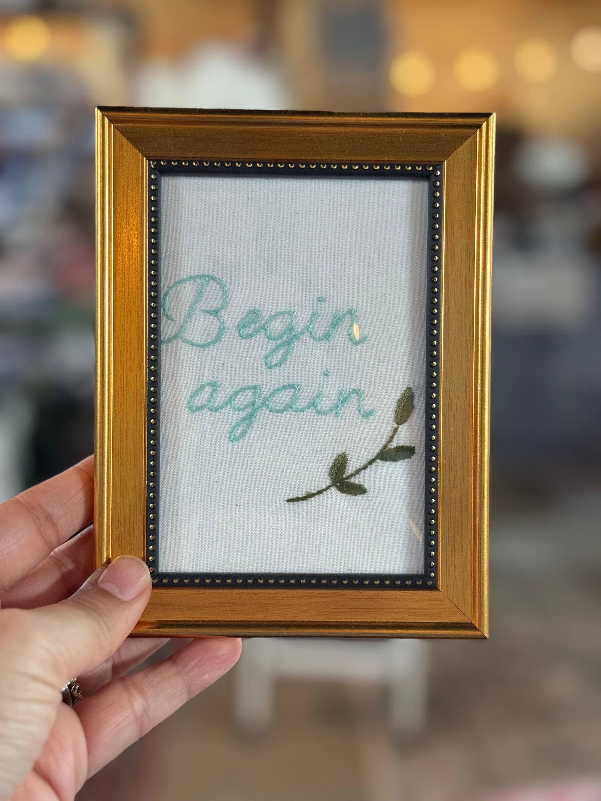 Begin Again - Pretty Words Framed Art