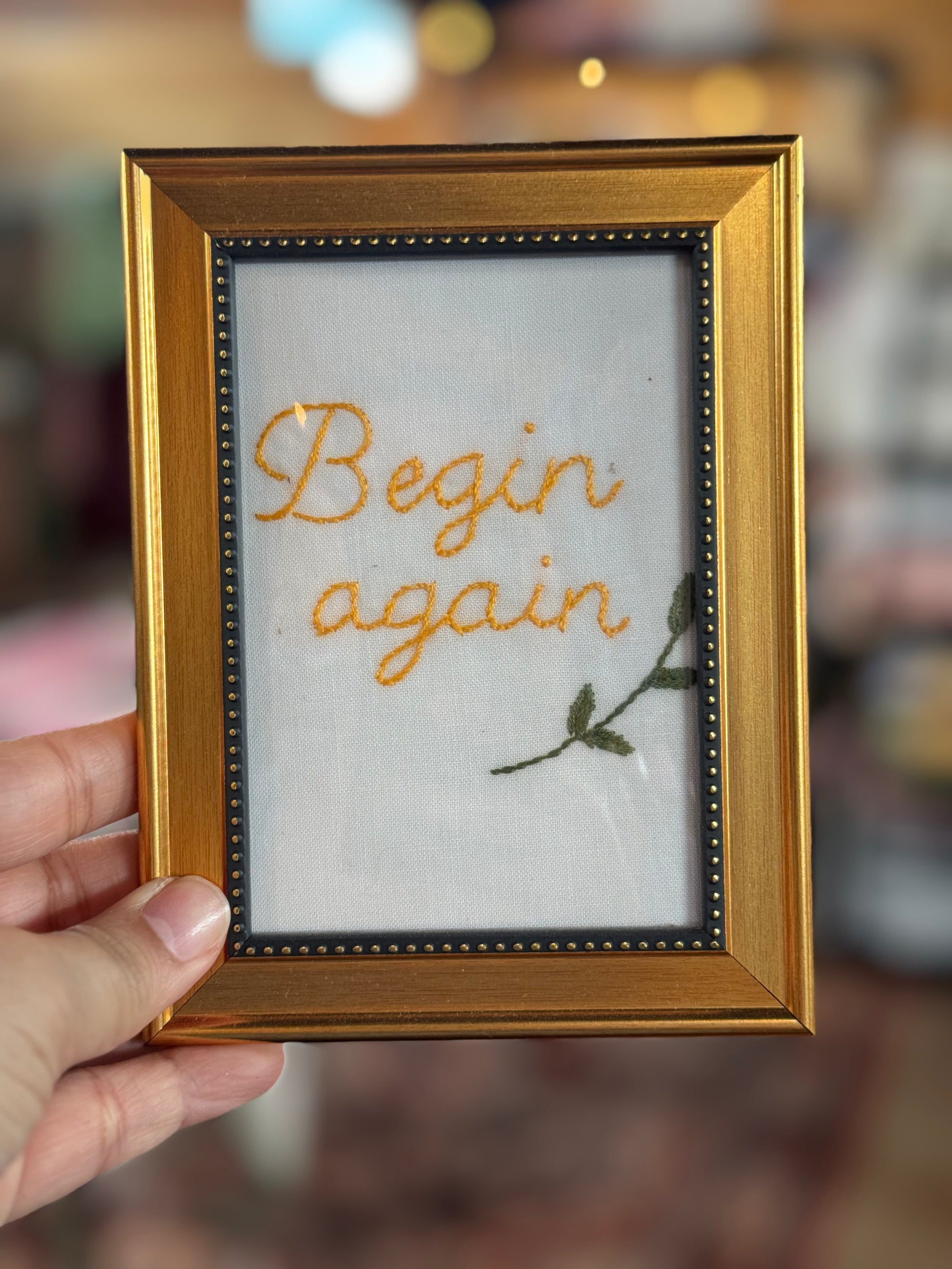 Begin Again - Pretty Words Framed Art