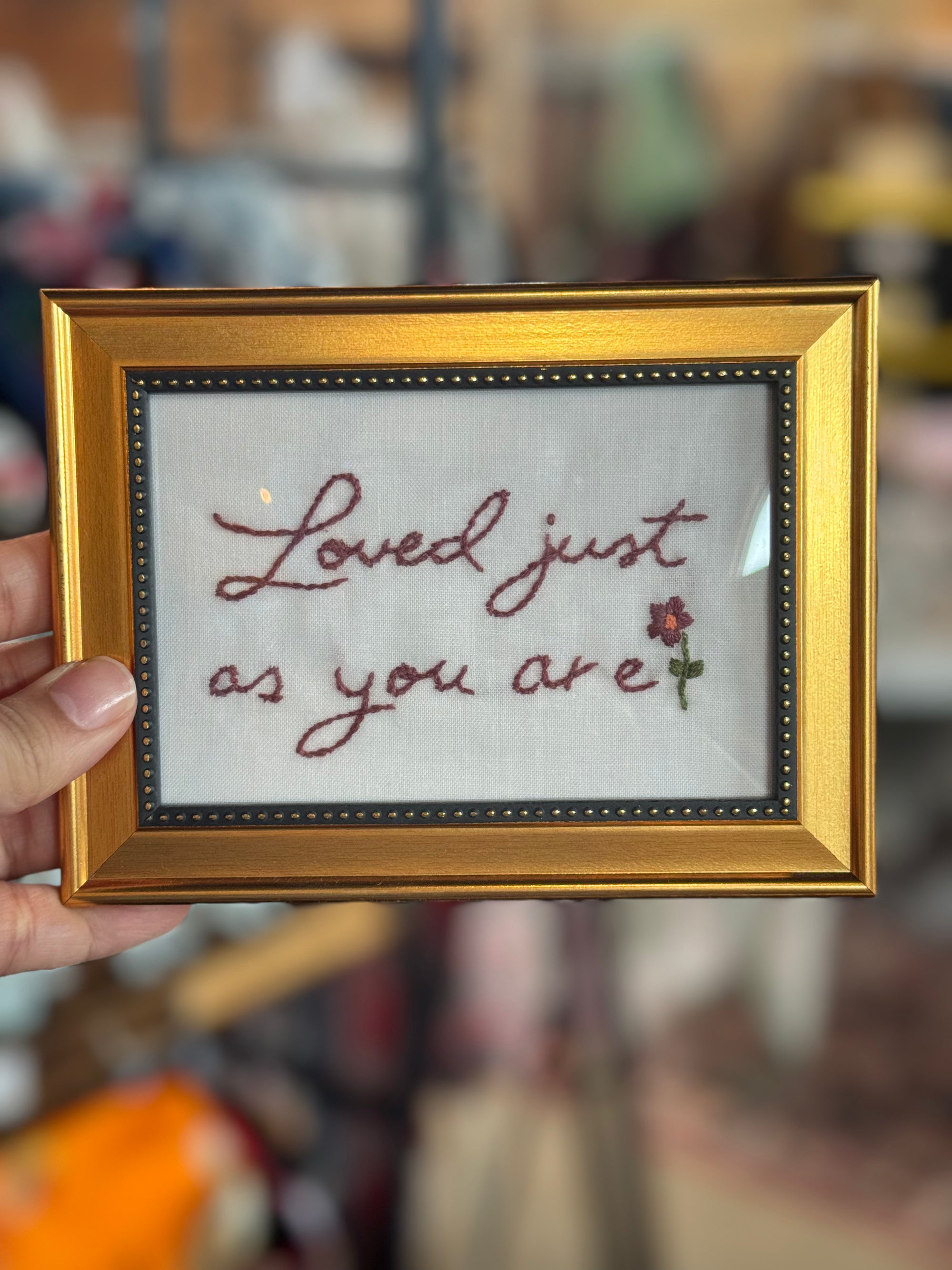 Loved just as you are - Pretty Words Framed Art