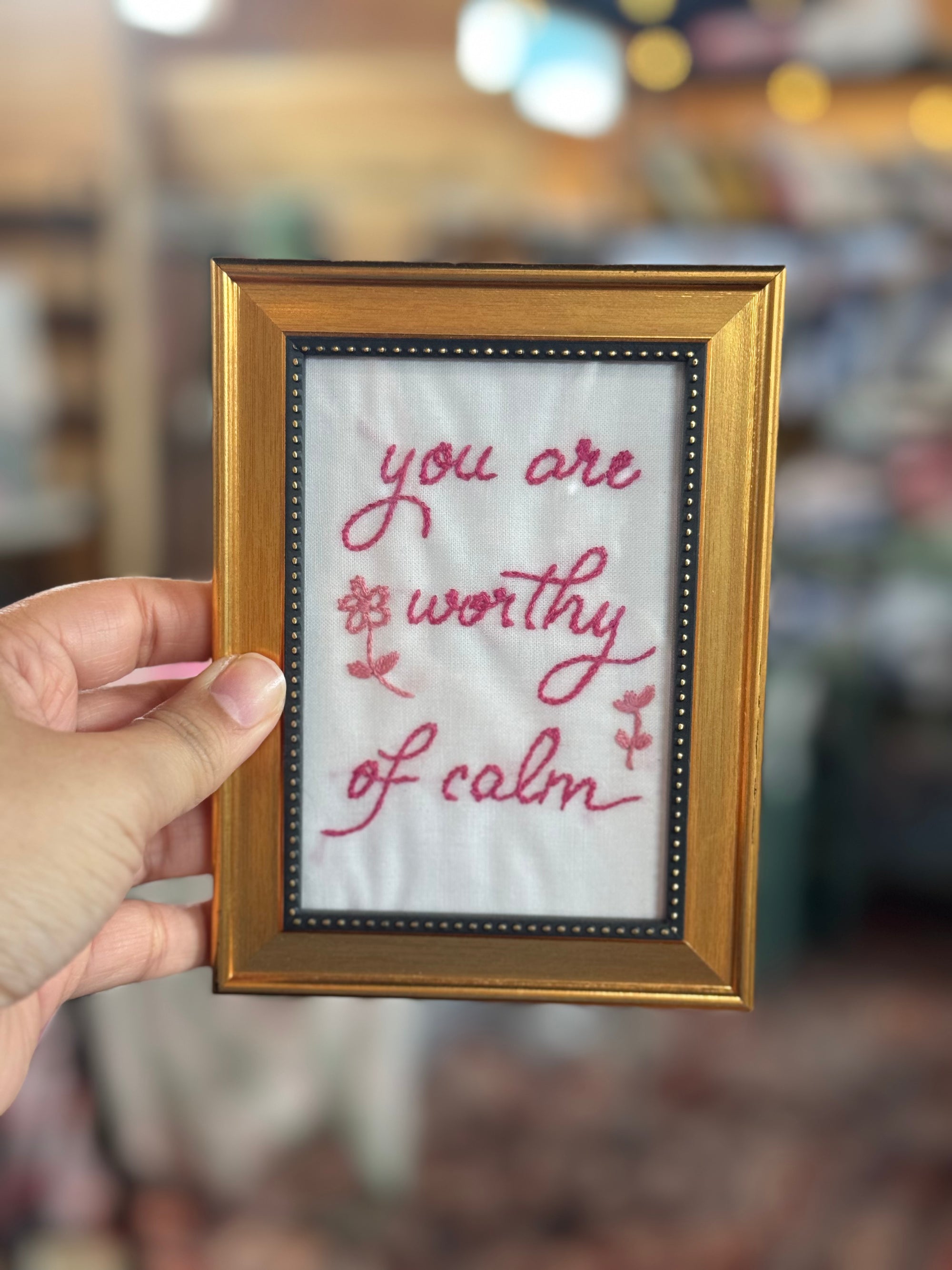 You are worthy of calm - Pretty Words Framed Art