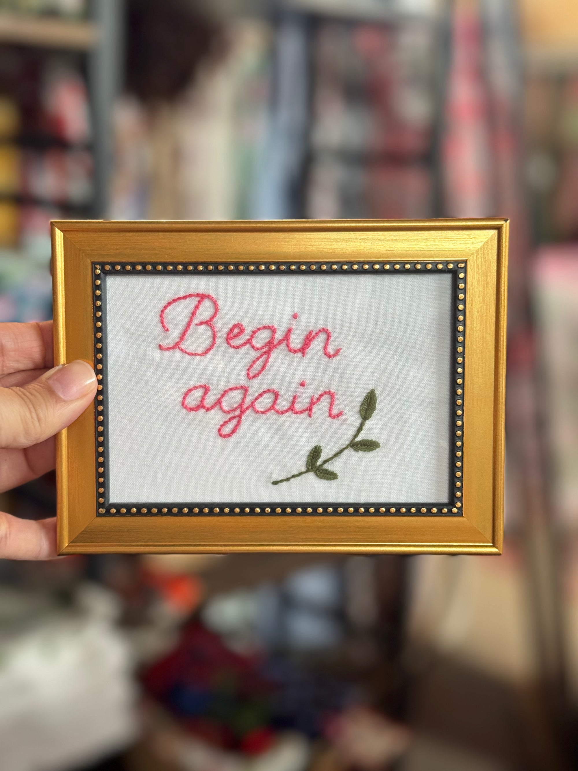 Begin again - Pretty Words Framed Art