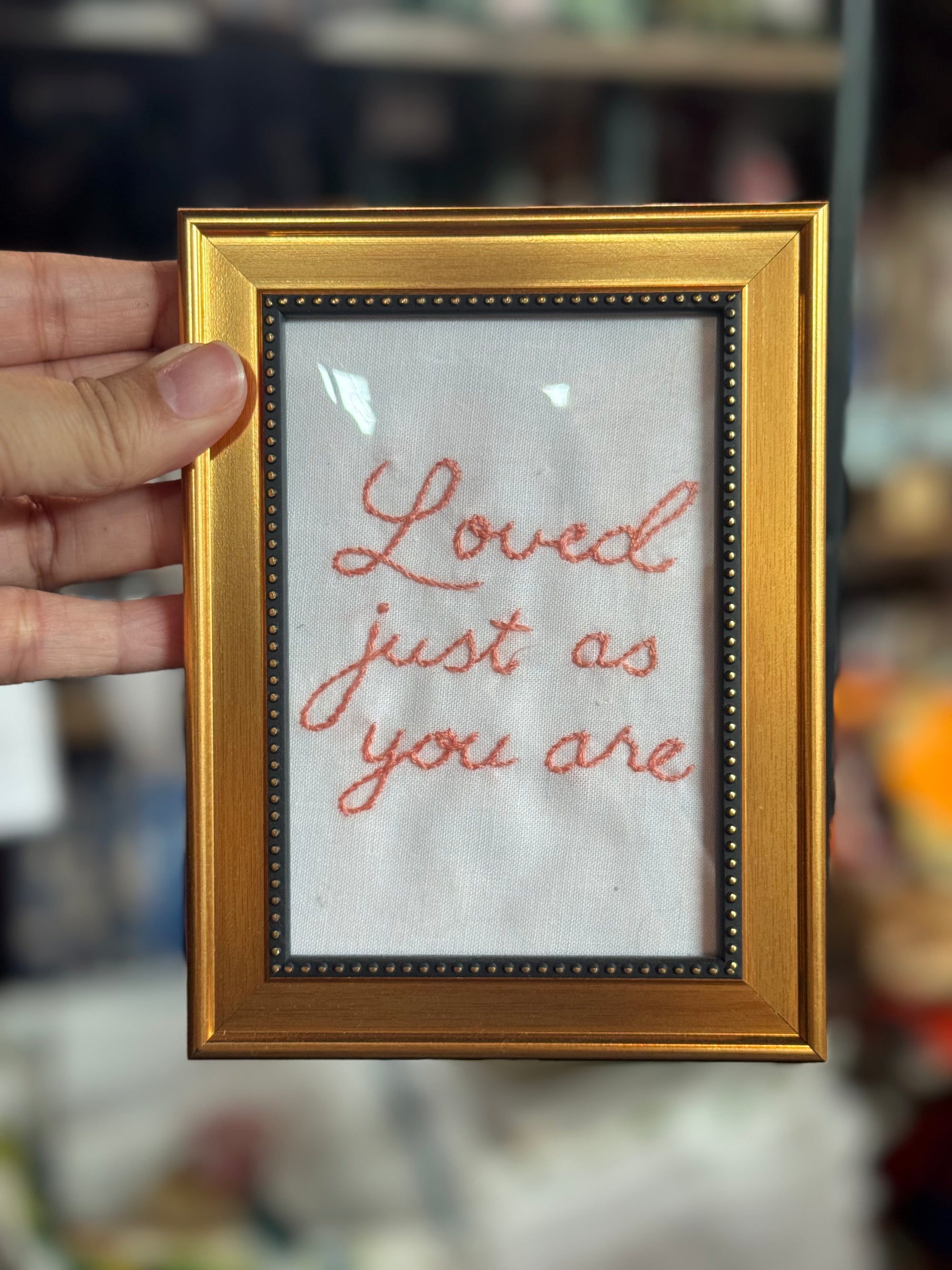 Loved just as you are - Pretty Words Framed Art