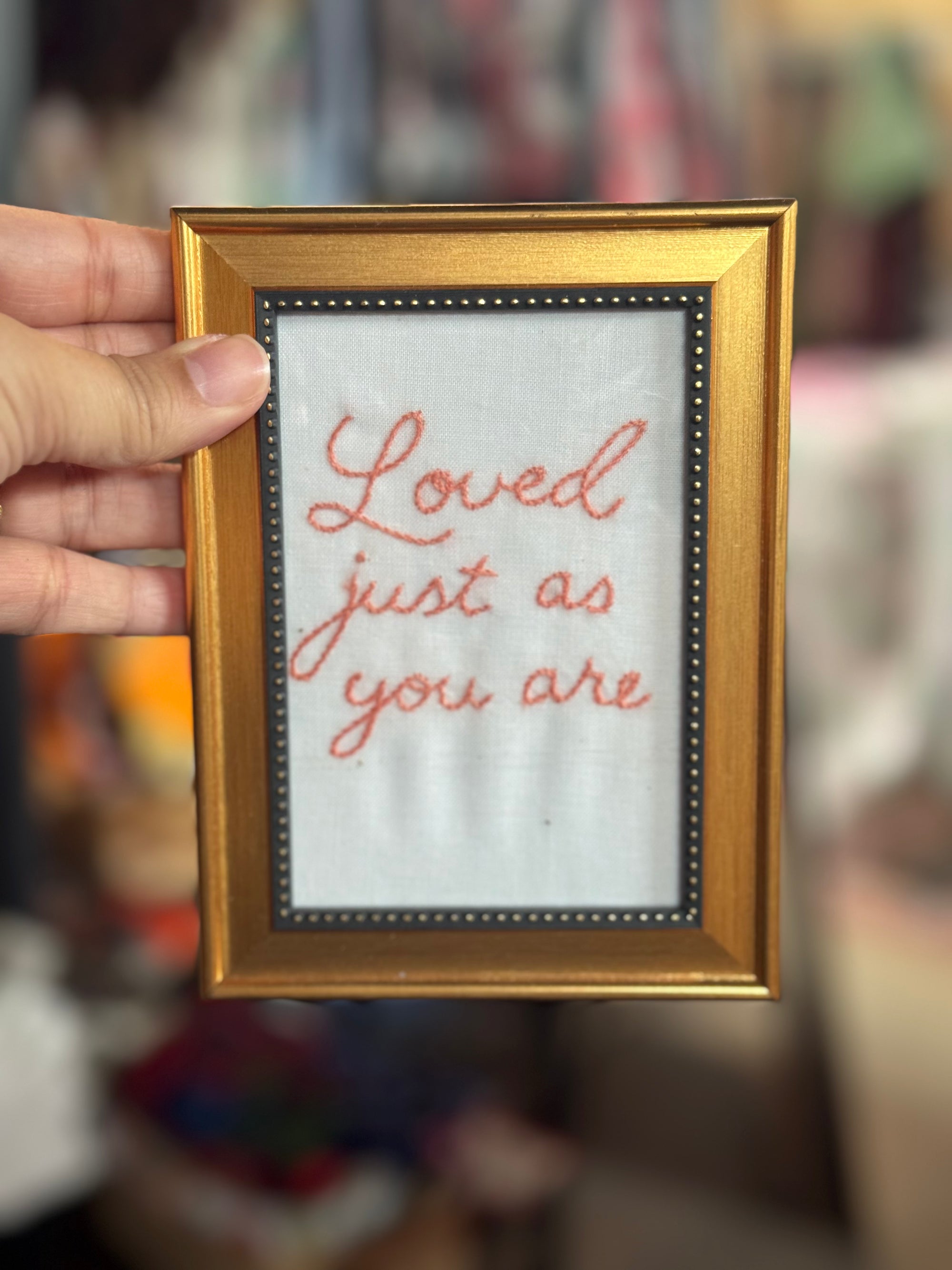 Loved just as you are - Pretty Words Framed Art