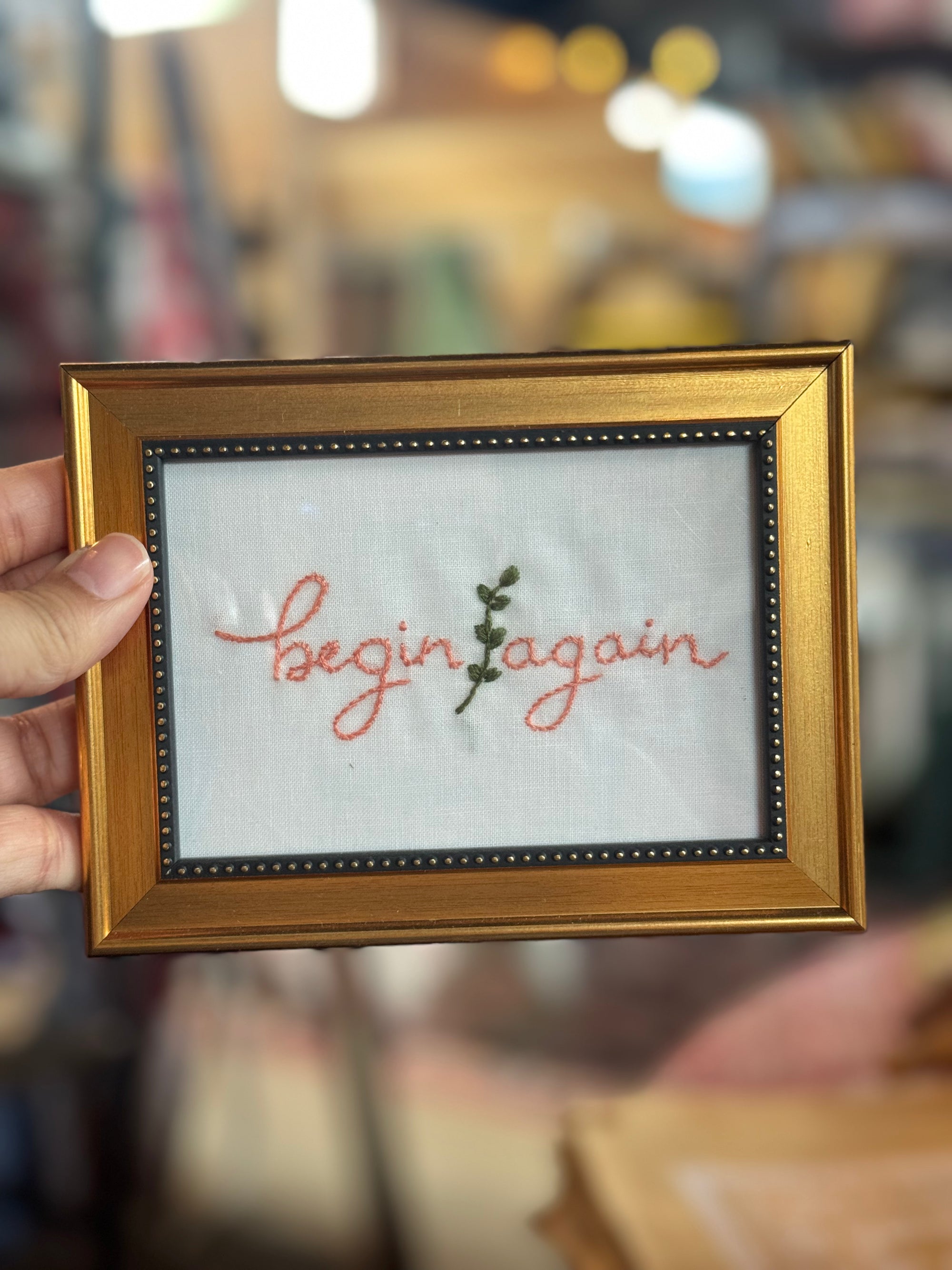 Begin Again - Pretty Words Framed Art