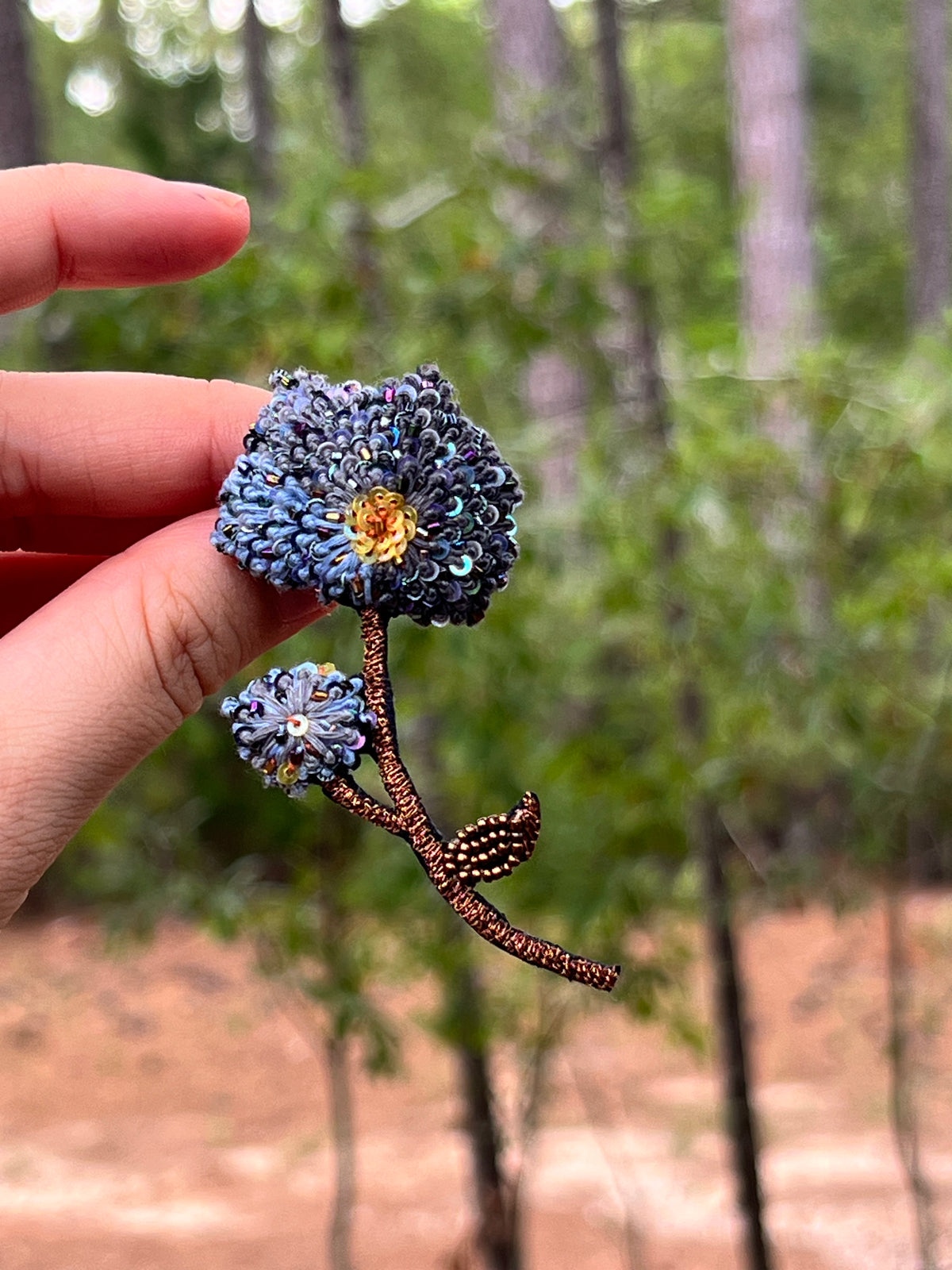 Hydrangea Brooch