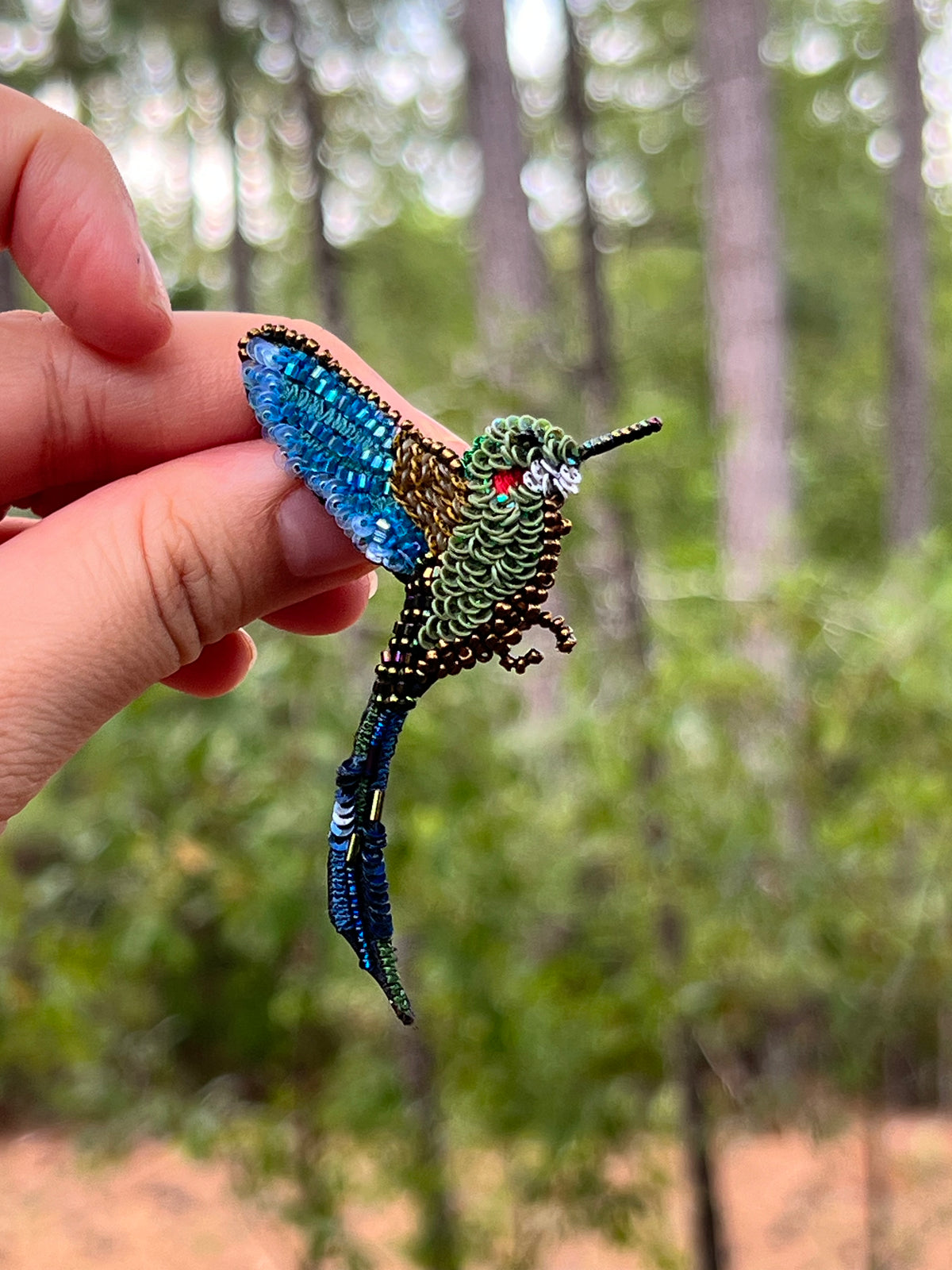 Hummingbird Brooch