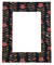 Navy, Cranberry Flowers Fabric Wrapped Mat (2 Sizes Available)