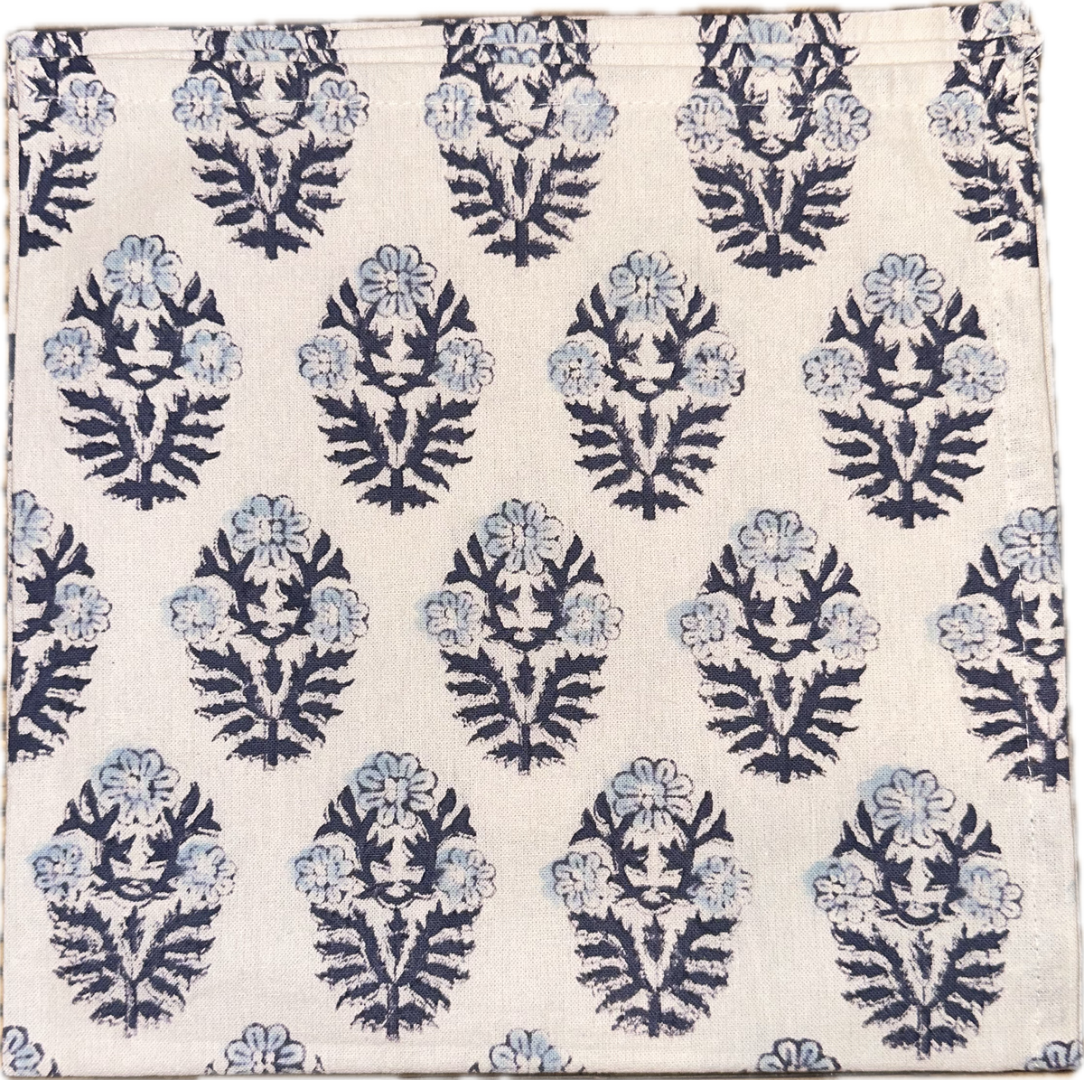 Lightest Blue Pattern Blockprint Cloth Napkin