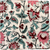 Block Print Teal and Pink Floral Cloth Napkin