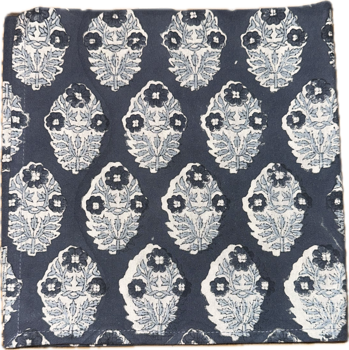 Dark Blue Pattern Blockprint Cloth Napkin
