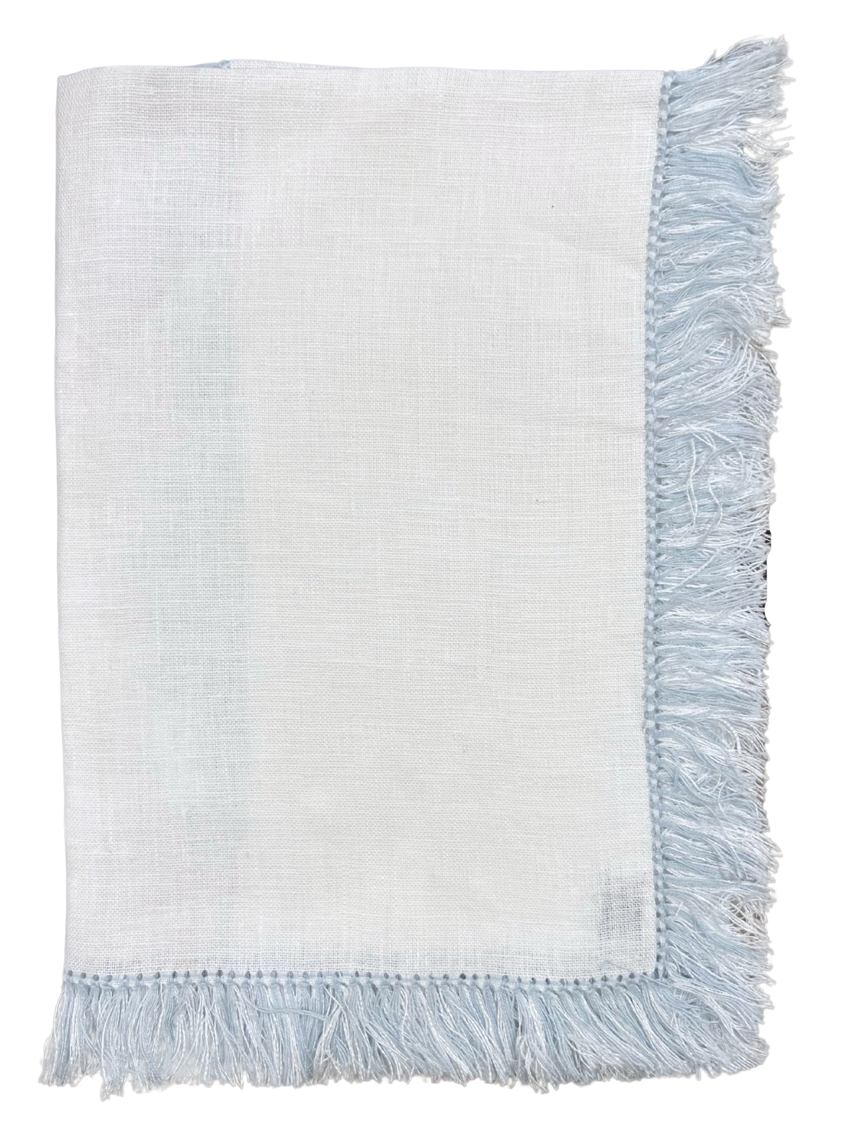 Light Cornflower - Hand Knotted Fringe Dinner Napkin
