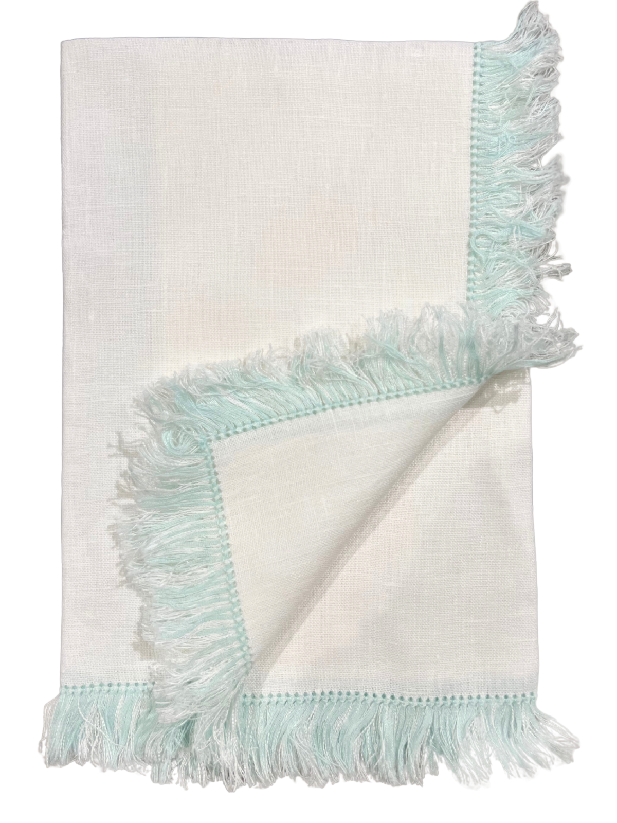 Ice - Hand Knotted Fringe Dinner Napkin