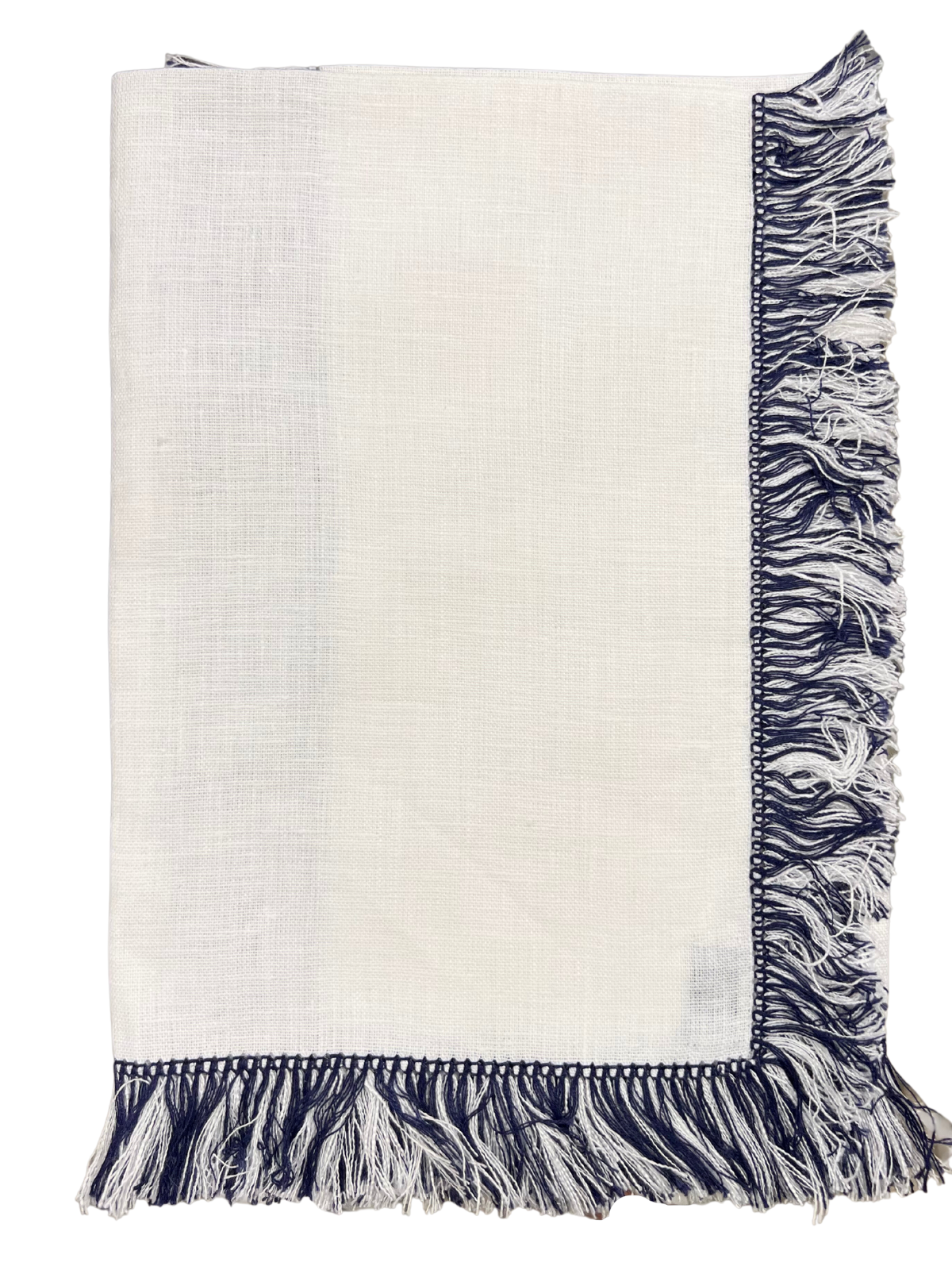 Navy - Hand Knotted Fringe Dinner Napkin
