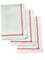 Hemstitch Dinner Napkin - Hot Pink