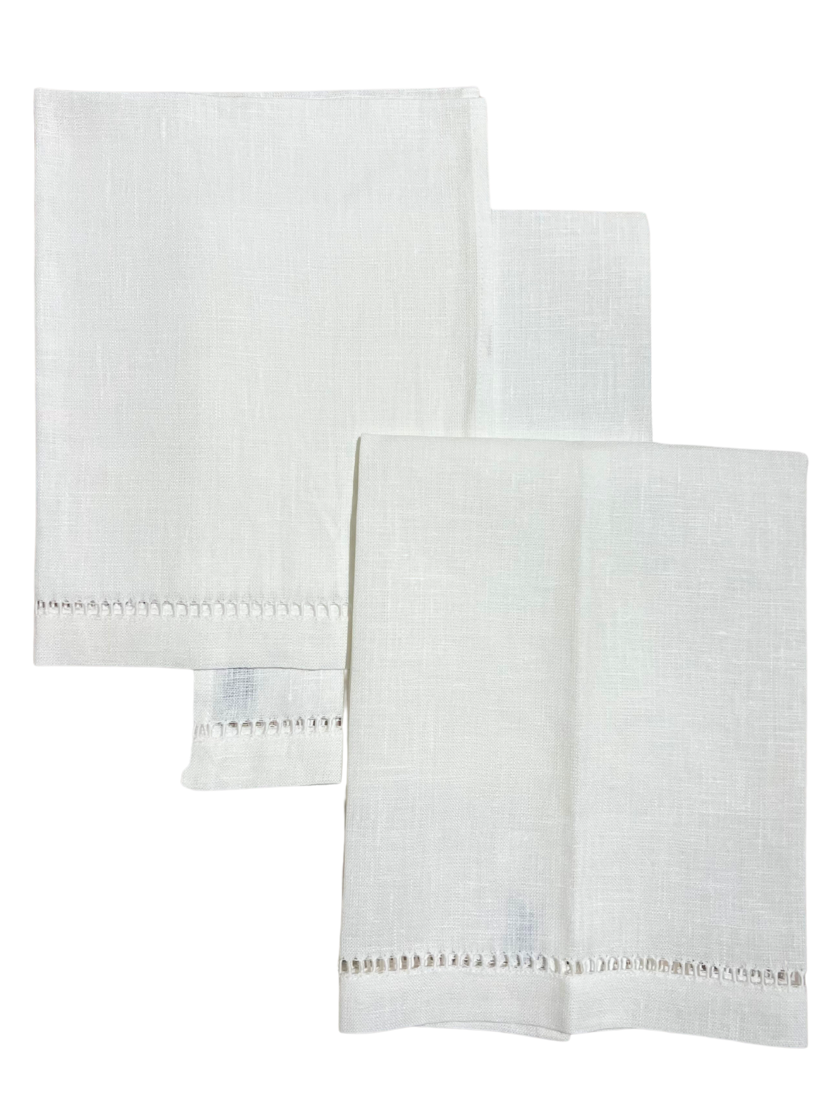 Ladder Stitch Hand Towel - White