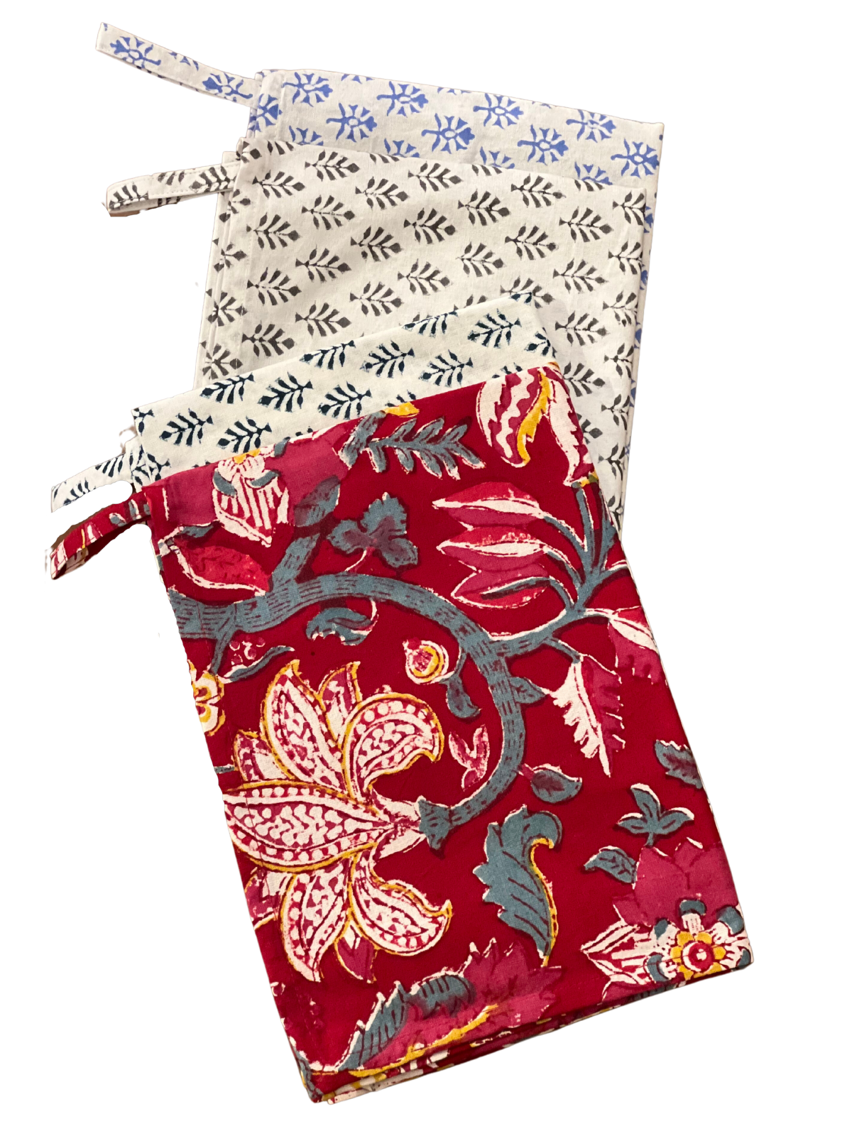 Blockprint Tea Towel - Gray
