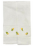 Hand Towel - Yellow stitched flowers
