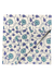 Block Print In Blue Daisies on White Cloth Napkin