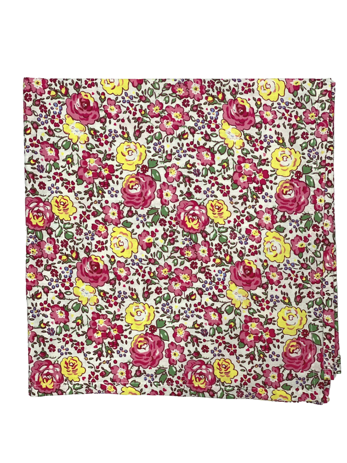 Yellow and Pink Flowers Cloth Napkin