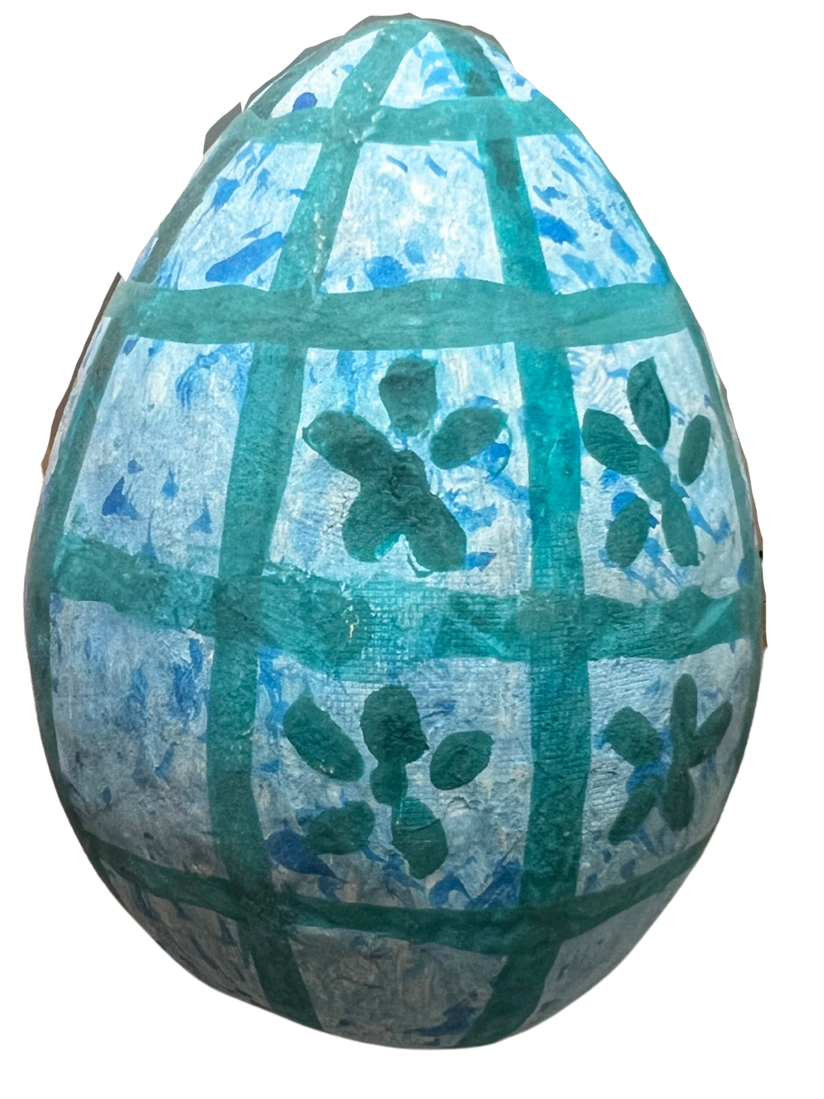 Paper Mache Hand Painted Easter egg