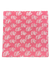 Block Print In White on Pink Flowers Cloth Napkin