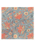 French Blue and Coral Floral Blockprint Dinner Napkin