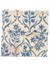 French Blue Floral Blockprint Dinner Napkin