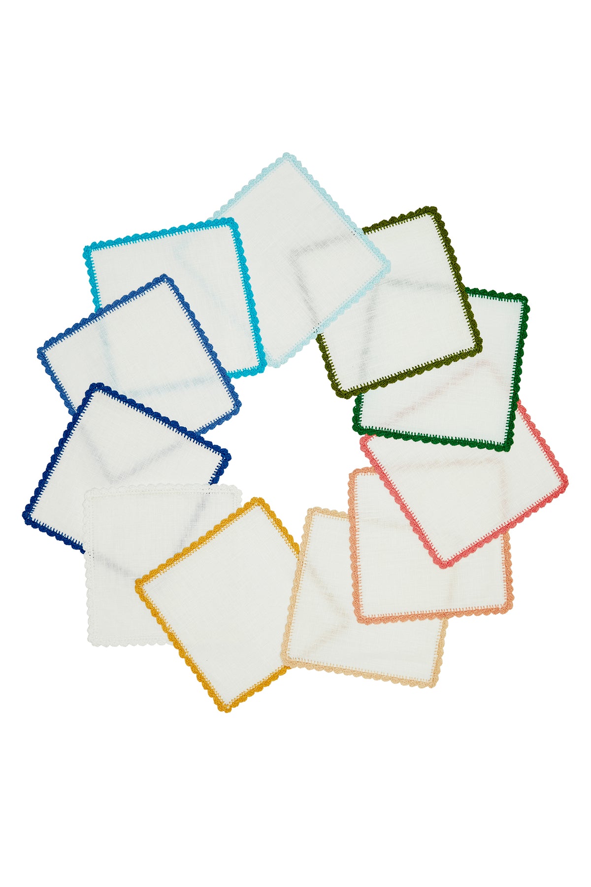 Anna Crochet Edge Cocktail Napkin