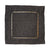 Solid Black Ladder Stitch Cocktail Napkin