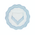 Tone on tone blue applique place setting