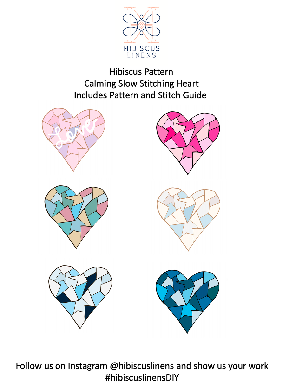 Calming Slow Stitching Heart - PDF